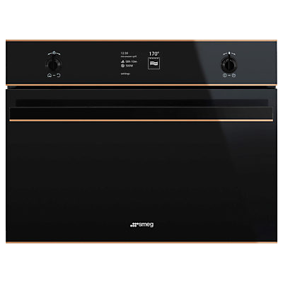 Smeg SF4603MCNR Dolce Stil Novo Integrated Combination Microwave, Black/Copper Smeg SF4603MCNR Dolce Stil Novo Integrated Combination Microwave, Black/Copper